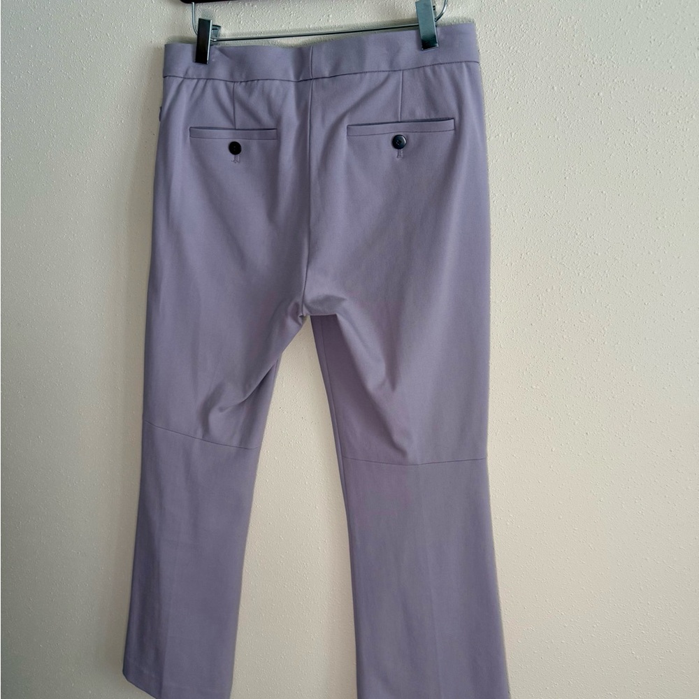 Theory Kick Pant Eco New Bistretch Lilac Stretch Crop Flare Pants Size 4
